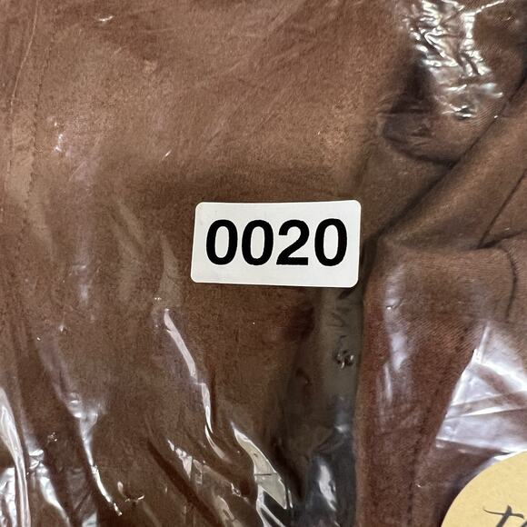 IC Collection by Connie K XL Poncho Faux Suede Zip Front Cape Brown NEW Boho - Picture 9 of 9